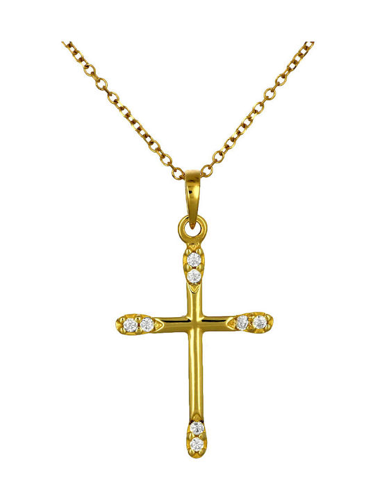 Femeiesc Aur Cruce 14K