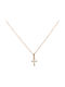 Femeiesc Aur Roz Cruce 14K