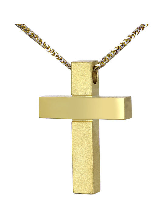 Herren Gold Kreuz 14K