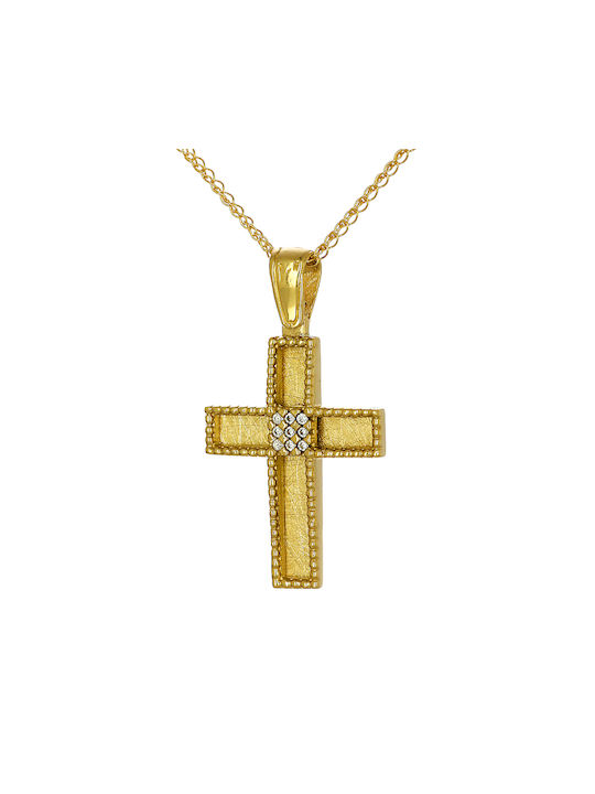 Femeiesc Aur Cruce 14K