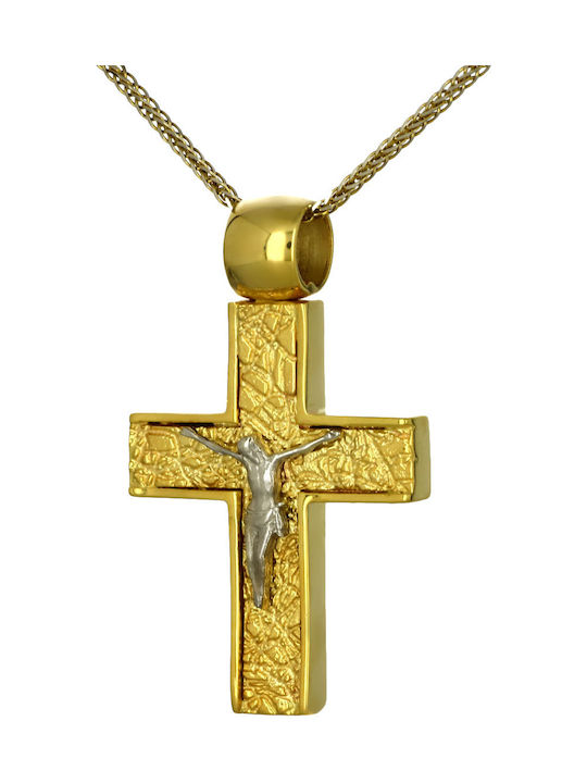 Herren Gold Kreuz 14K mit dem Gekreuzigten