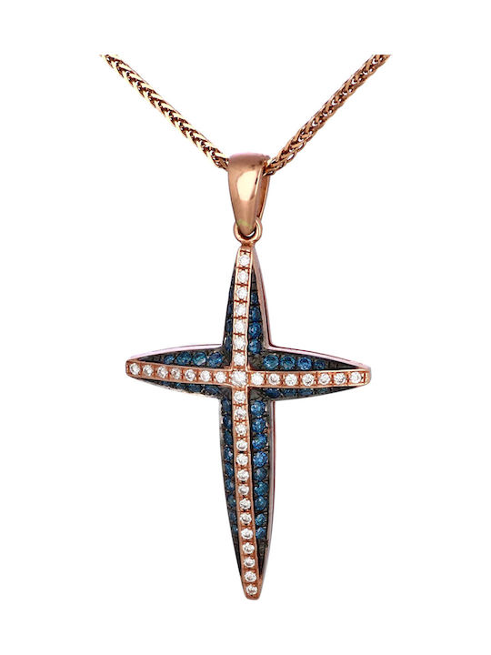 Roségold Kreuz 18K