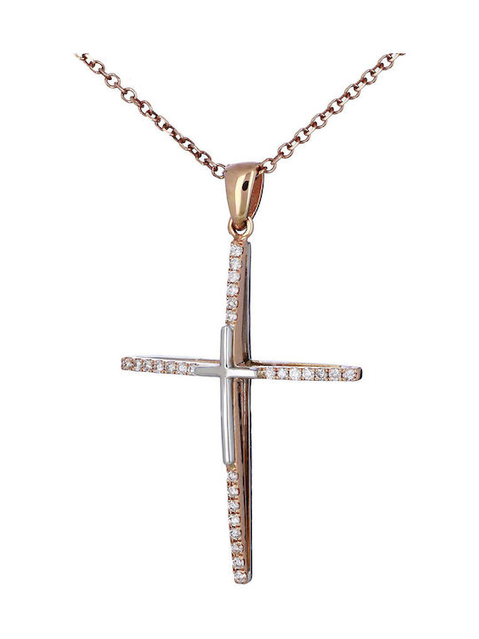 Roségold Kreuz 18K