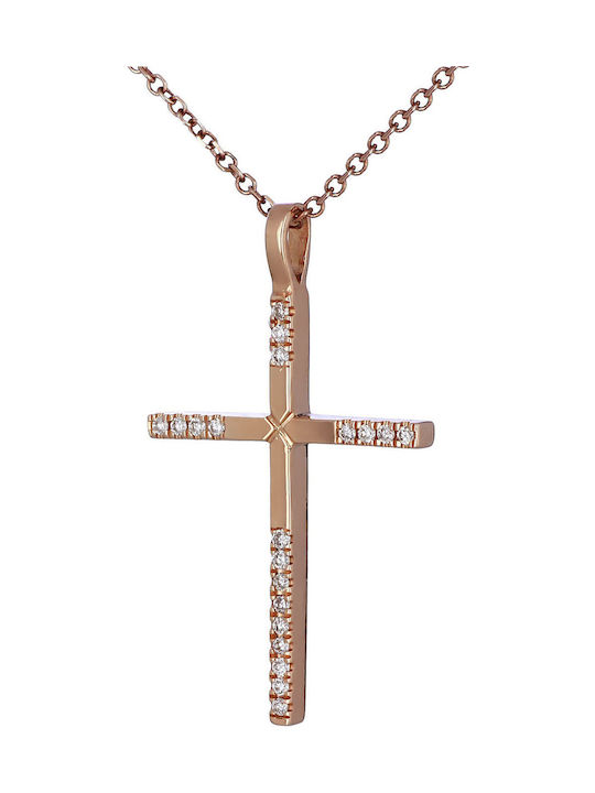 Roségold Kreuz 18K