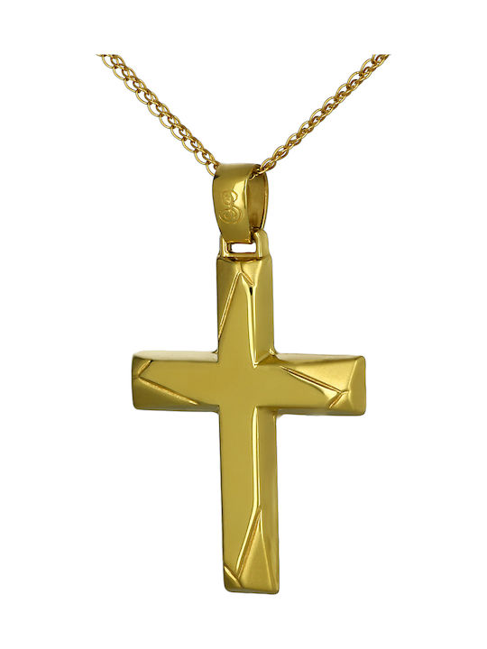 Herren Gold Kreuz 14K