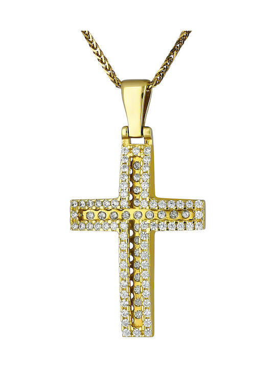 Damen Gold Kreuz 14K