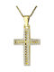 Damen Gold Kreuz 14K