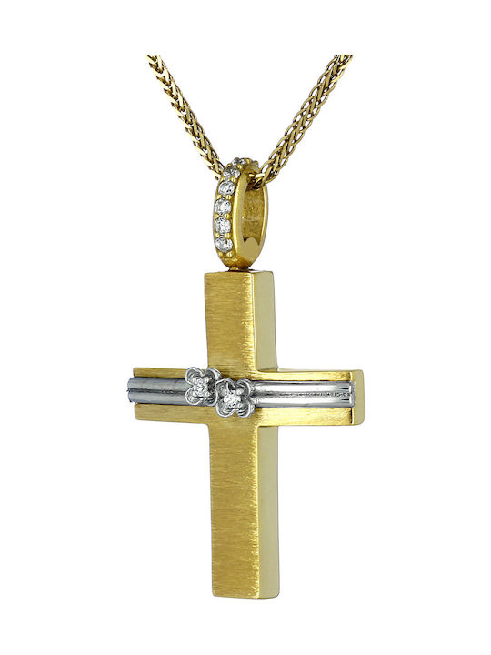 Damen Gold Kreuz 14K