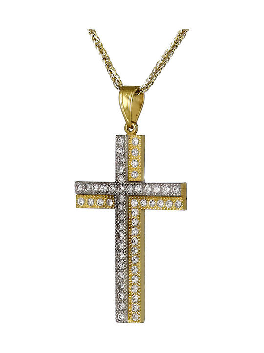 Femeiesc Aur Cruce 14K