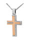 White Gold Cross 14K