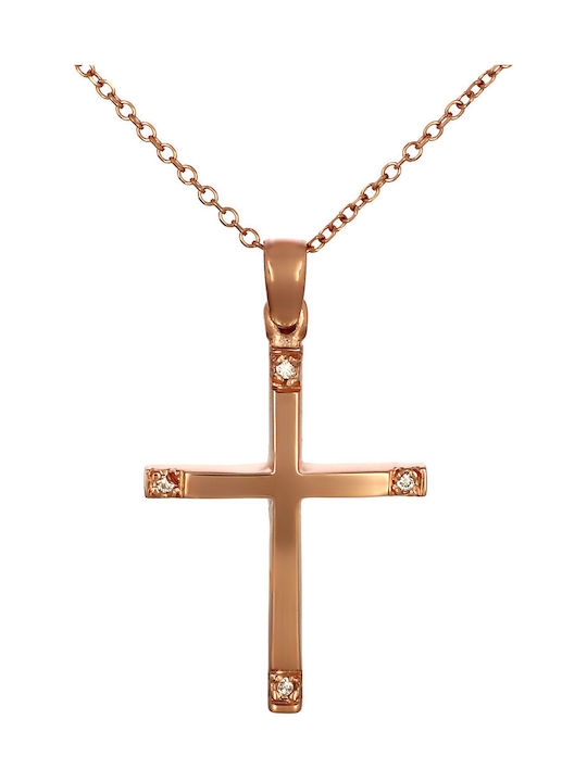 Roségold Kreuz 14K