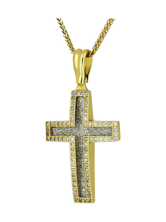 Damen Gold Kreuz 14K