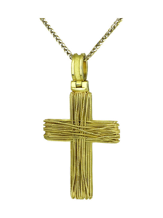 Herren Gold Kreuz 14K