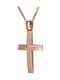 Women's Rose Gold Cross 14K