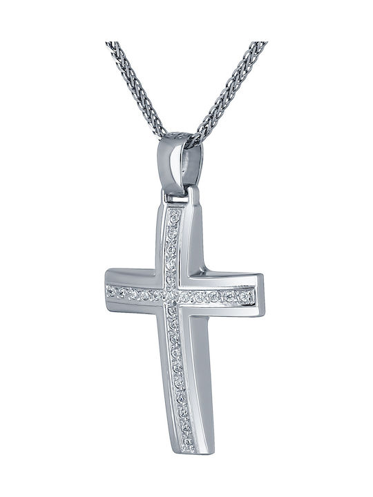 Women's White Gold Cross 14K