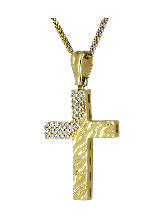 Damen Gold Kreuz 14K