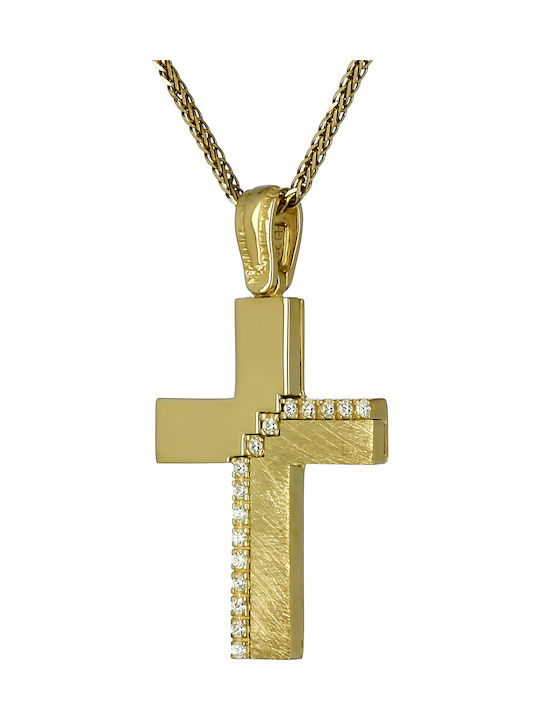 Damen Gold Kreuz 14K