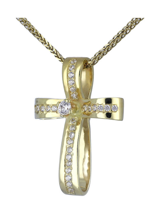 Femeiesc Aur Cruce 14K