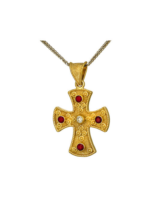 Damen Gold Kreuz 18K