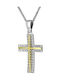 Women's White Gold Cross 14K