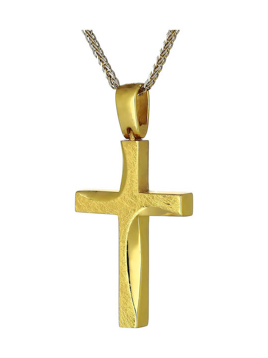 Herren Gold Kreuz 14K