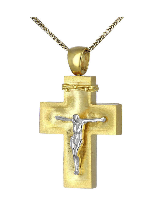 Men's Gold Cross 14K with the Crucified