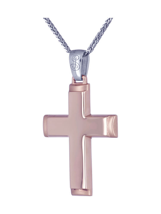 Men's Rose Gold Cross 14K