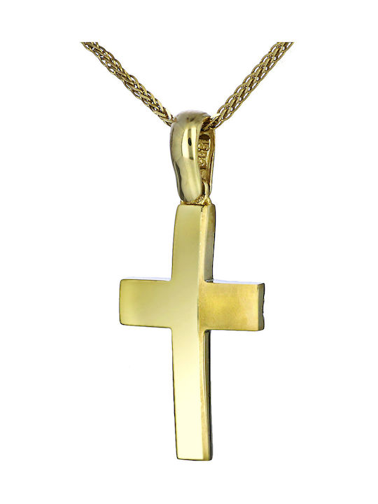 Herren Gold Kreuz 14K