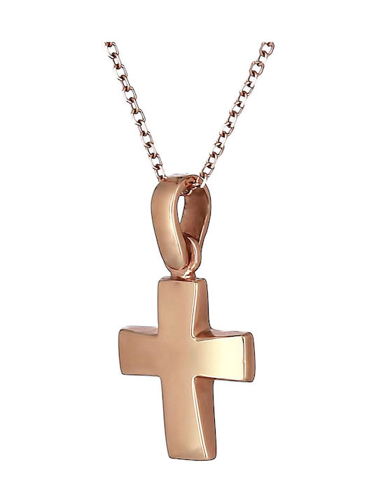 Women's Rose Gold Cross 14K