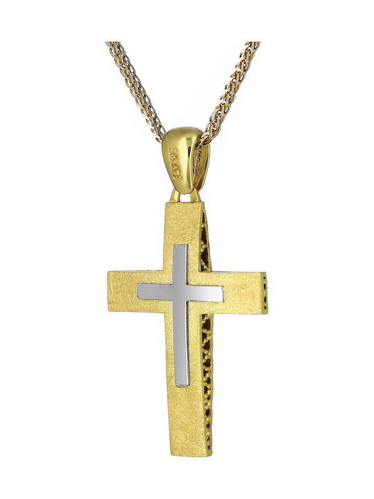 Herren Gold Kreuz 14K