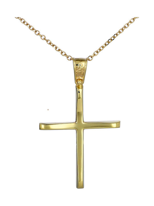 Herren Gold Kreuz 14K