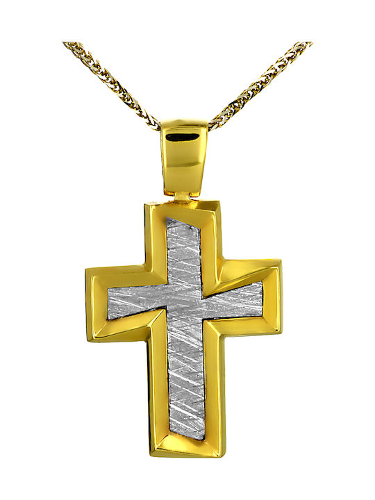 Herren Gold Kreuz 14K