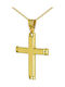 Men's Gold Cross 9K with Chain