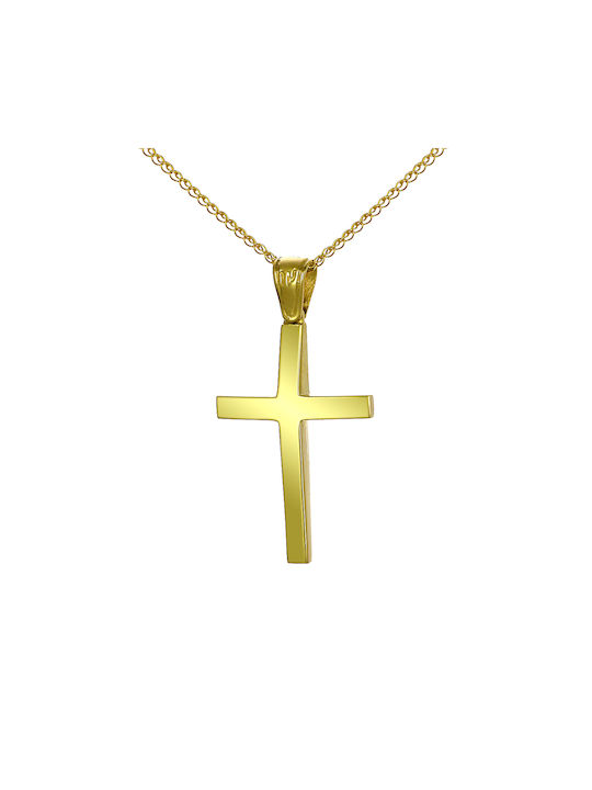 Herren Gold Kreuz 14K