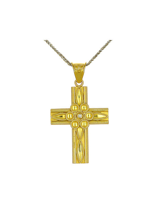 Damen Gold Kreuz 18K