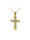 Herren Gold Kreuz 14K