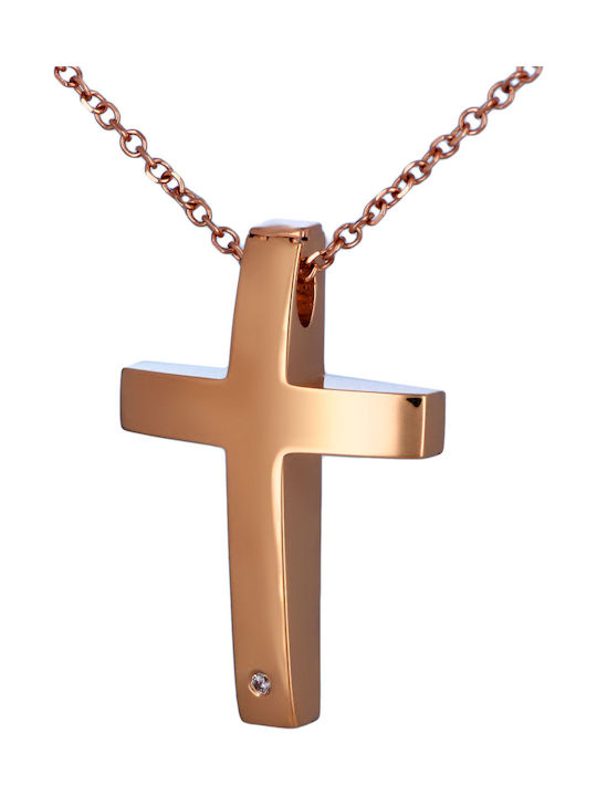 Roségold Kreuz 14K