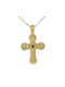 Damen Gold Byzantinisch Kreuz 14K