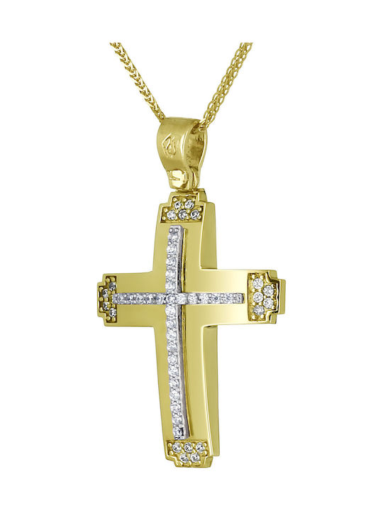 Femeiesc Aur Cruce 14K