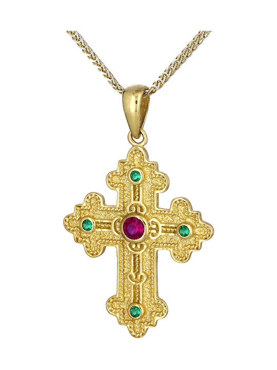 Women's Gold Byzantine Cross 14K