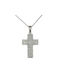 White Gold Cross 18K