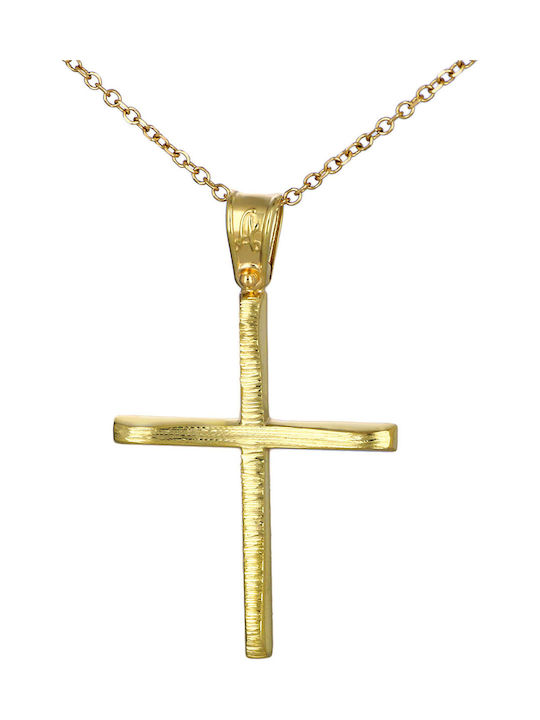 Herren Gold Kreuz 14K