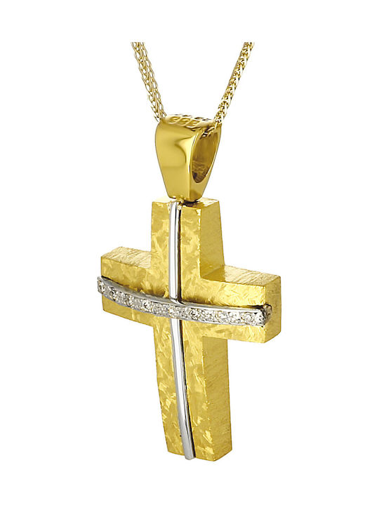 Damen Gold Kreuz 14K