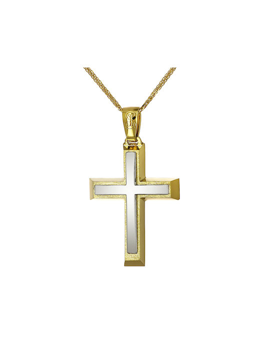 Herren Gold Kreuz 14K