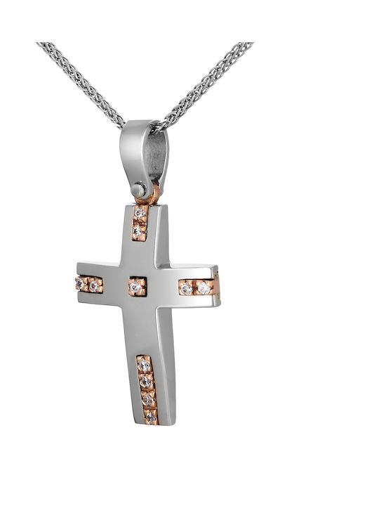 White Gold Cross 14K