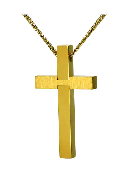 Herren Gold Kreuz 18K