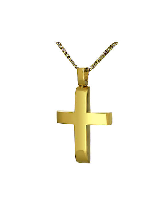 Herren Gold Kreuz 14K