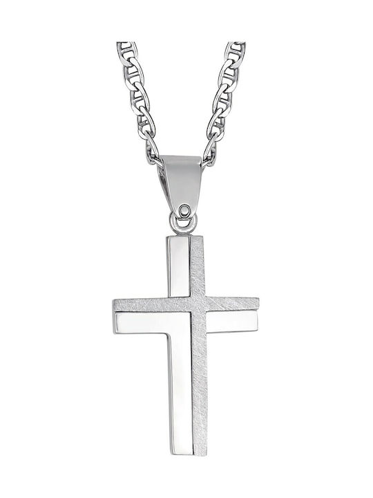 Herren Kreuz aus Silber mit Kette