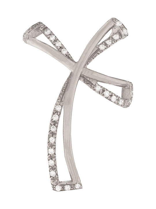 Women's White Gold Cross 14K