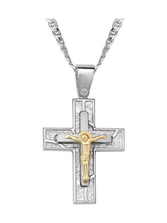 Verorama Men's Cross with the Crucified from Silver with Chain